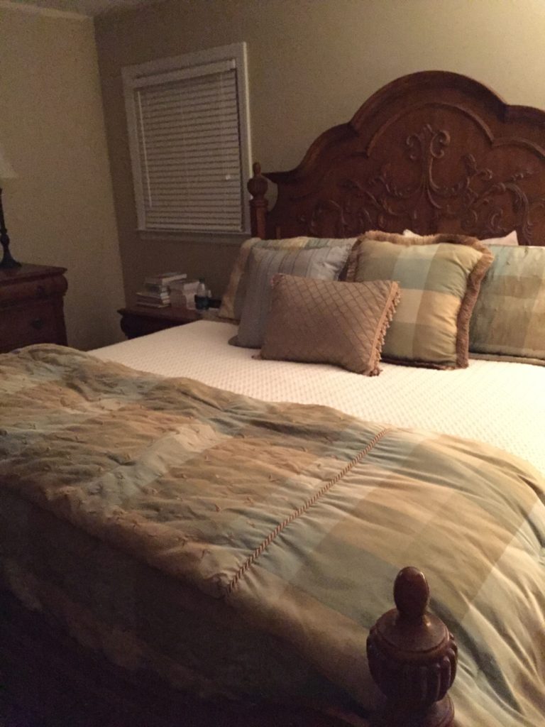 Master Bedroom Bed Made Before Elegant Makeover