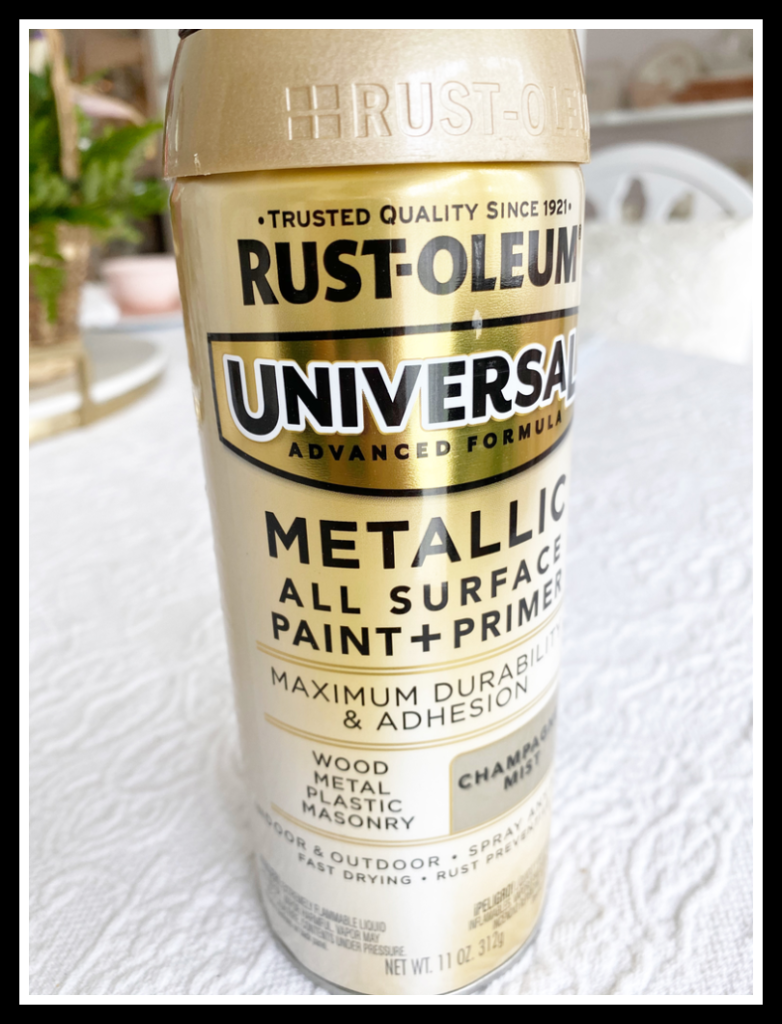 The best gold spray paint! Rustoleum Champagne Mist