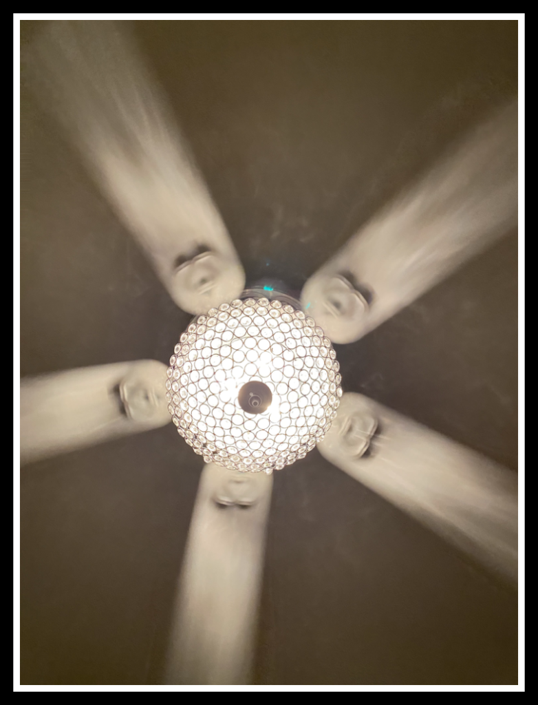 updated old ugly ceiling fan to glam fan