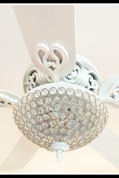 glamorous white ceiling fan