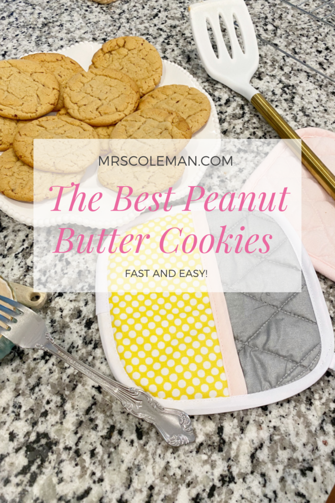 Pinterest image- peanut butter cookies