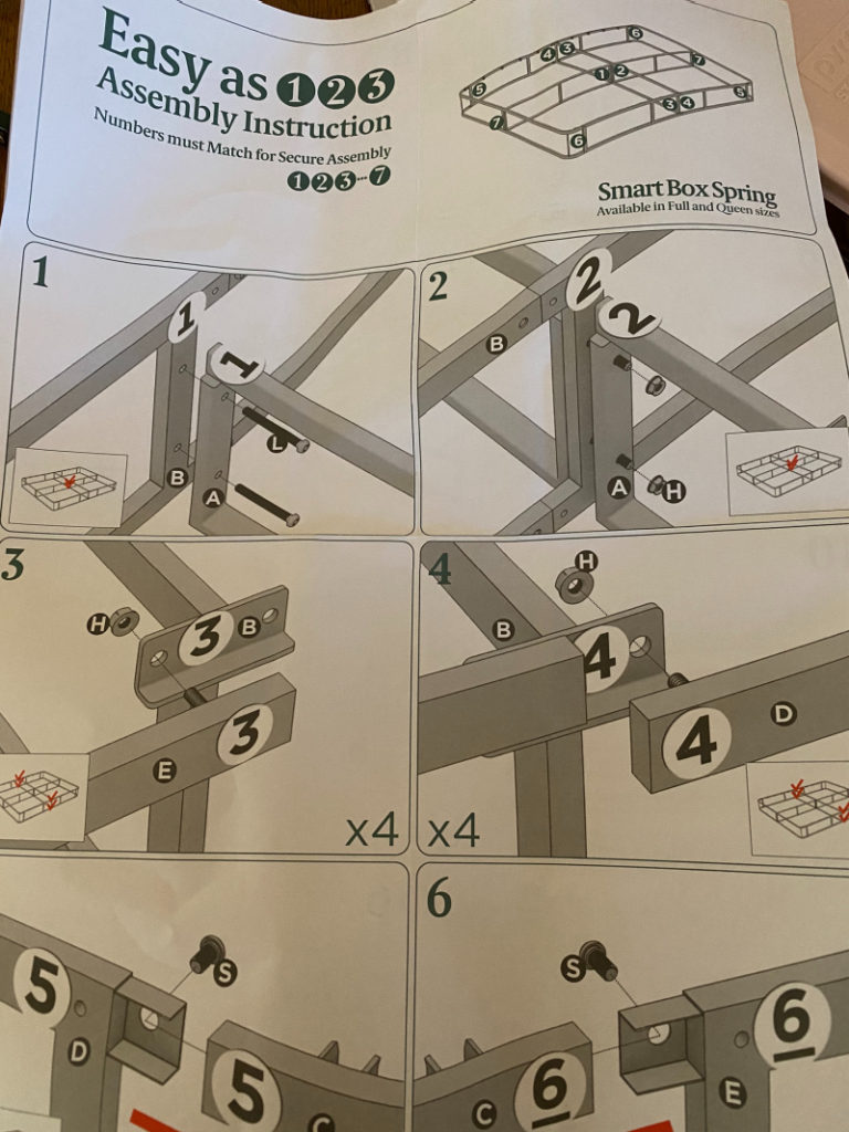 Box springs directions