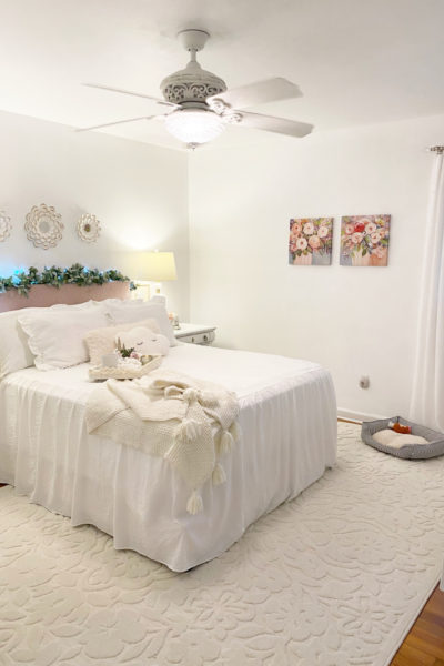 Bright light filled elegant master bedroom