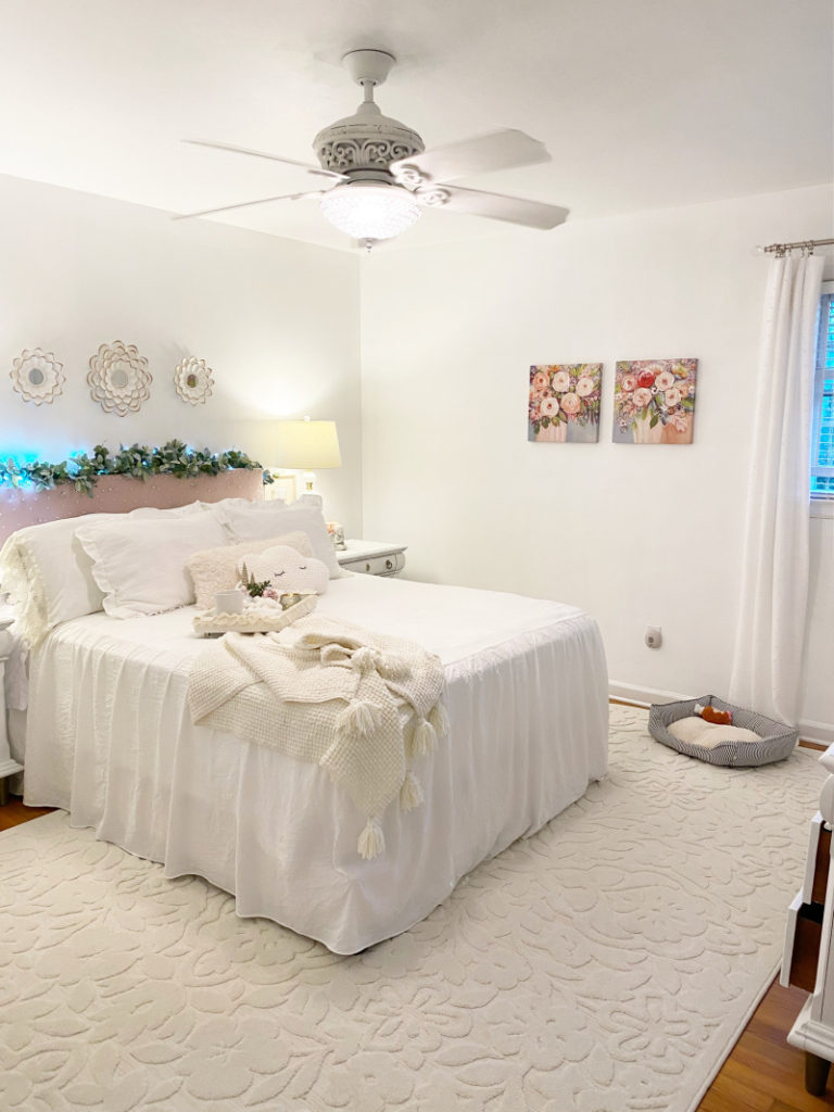 Elegant and Glamorous One Room Challenge Master Bedroom Makeover Bright light filled room